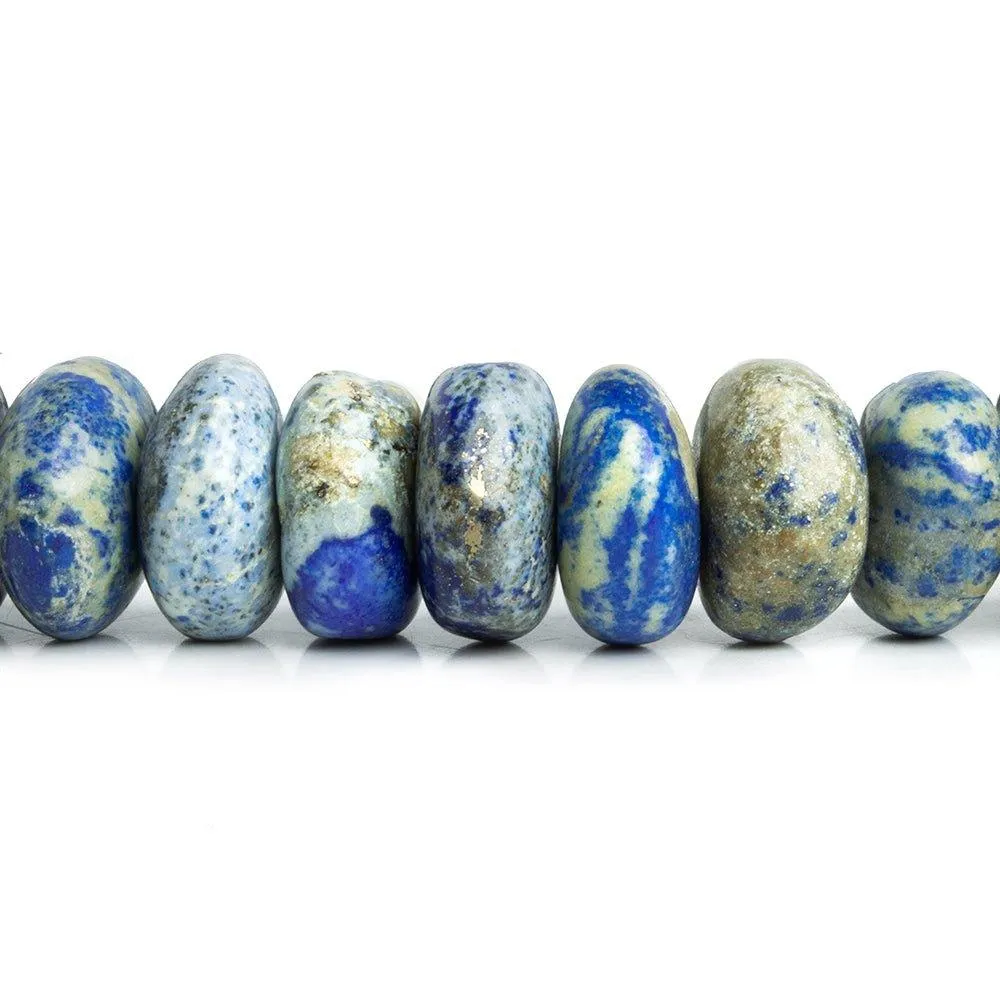 10mm Lapis Lazuli Plain Rondelle Beads 16 inch 65 pieces