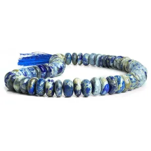 10mm Lapis Lazuli Plain Rondelle Beads 16 inch 65 pieces