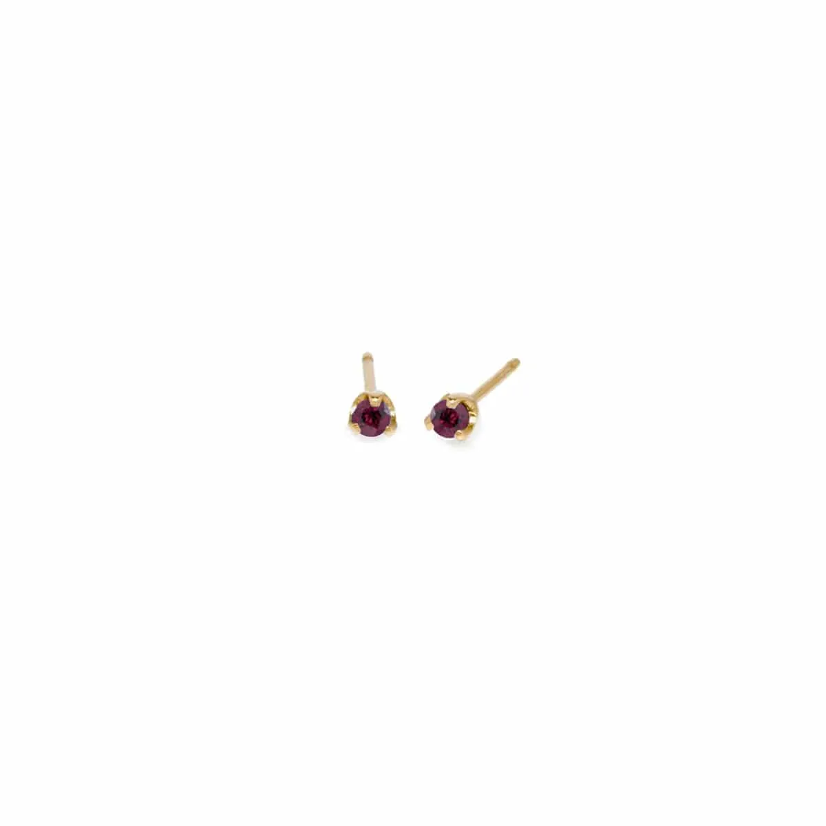 14k 2mm Birthstone Stud Earrings