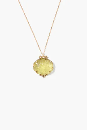 14k Dahlia Necklace Lemon Topaz