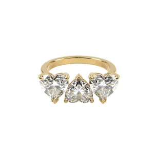 14k Three Stone Ring