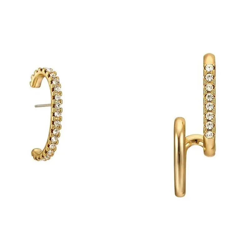 18K Gold-Filled Suspender Zircon Studs - Ear Cuffs - Stud Earrings For Women