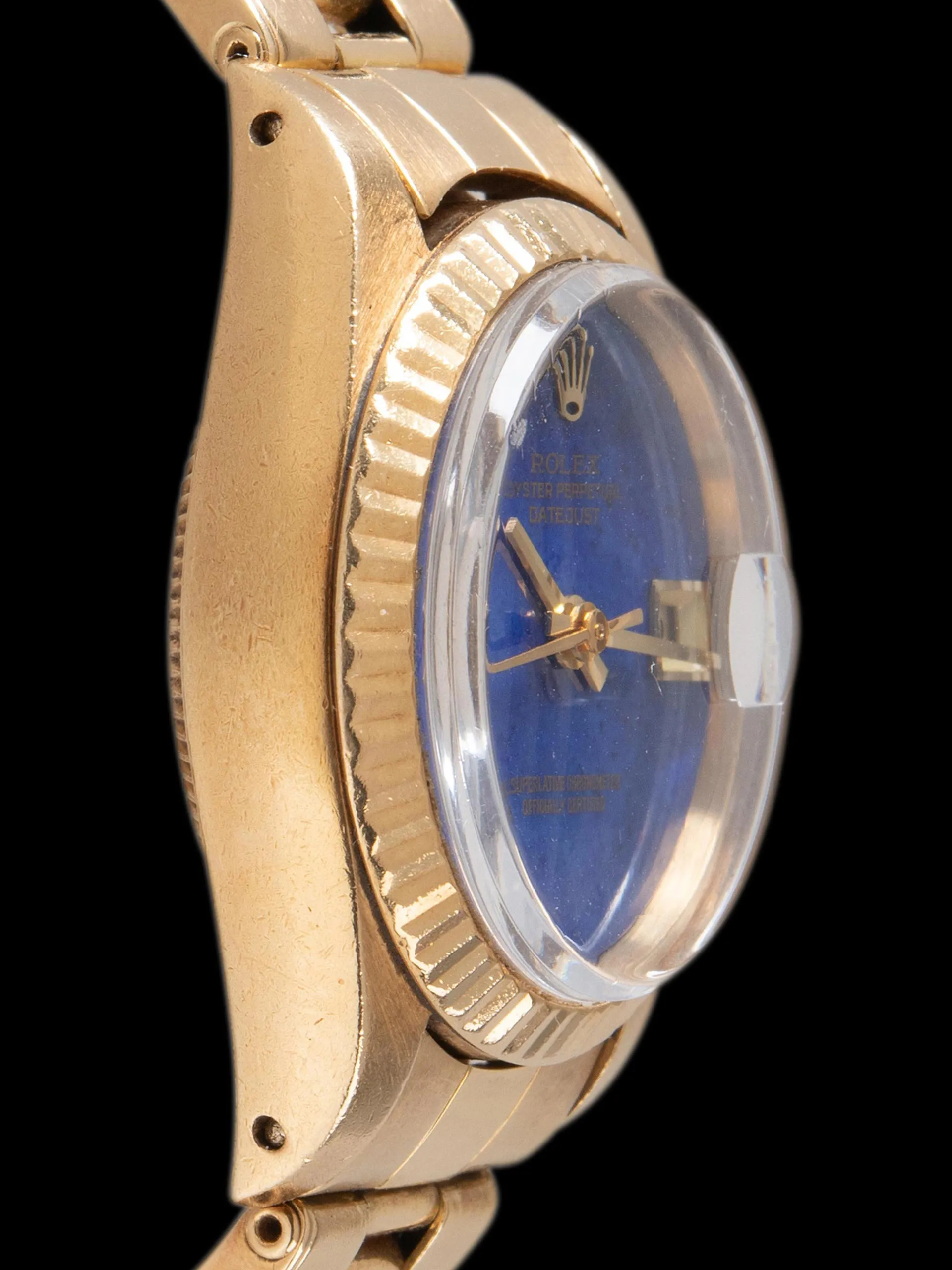 1981 Rolex Ladies Datejust 18K YG (Ref. 6917) Lapis Stone Dial
