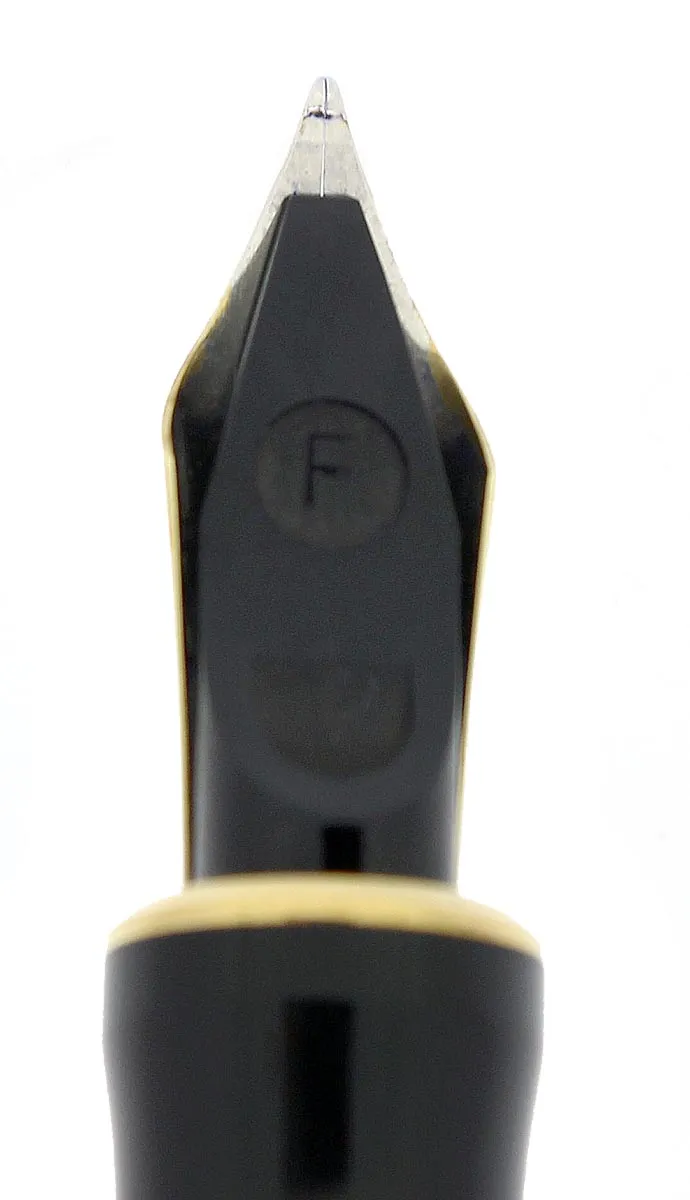 1996 PARKER DUOFOLD INTERNATIONAL LAPIS LAZULI BLUE FOUNTAIN PEN 18K FINE NIB MINT