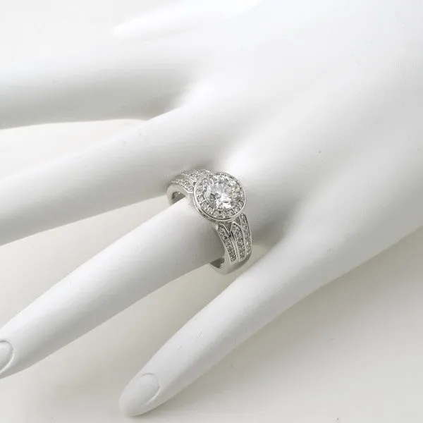 2.05 CTW Modern Simulated Diamond Halo Ring