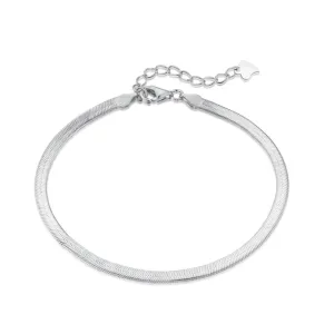 3mm Width Herringbone Snake Chain Bracelet