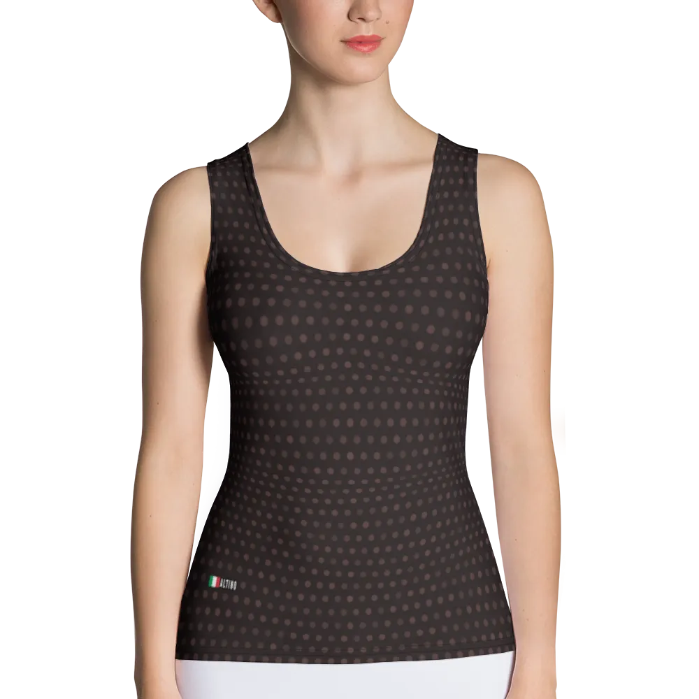 #469fd480 - Black Chocolate Layered Granita - ALTINO Fitted Tank Top - Gelato Collection