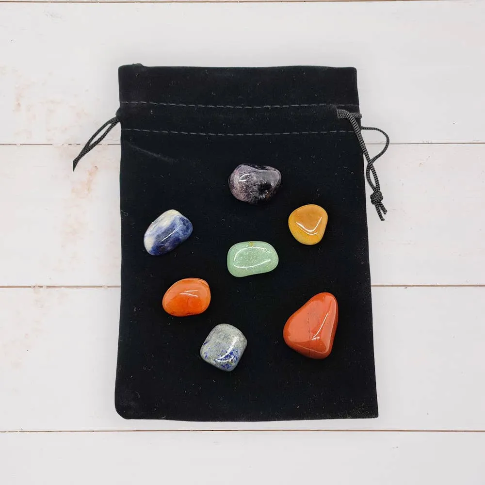 7 Chakra Stone Set with Pouch