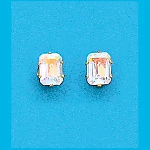 8x6 Emerald Cut Mercury Mist Topaz