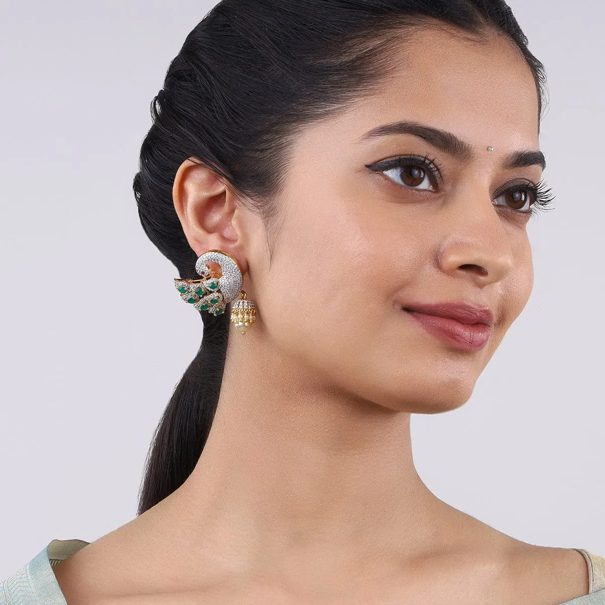 92.5 Silver Zircon Earring 160645