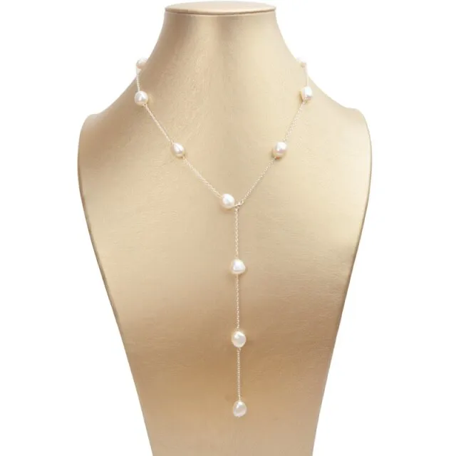 925 Sterling Silver freshwater Pearl Necklace