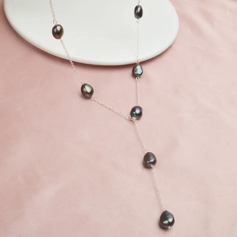 925 Sterling Silver freshwater Pearl Necklace