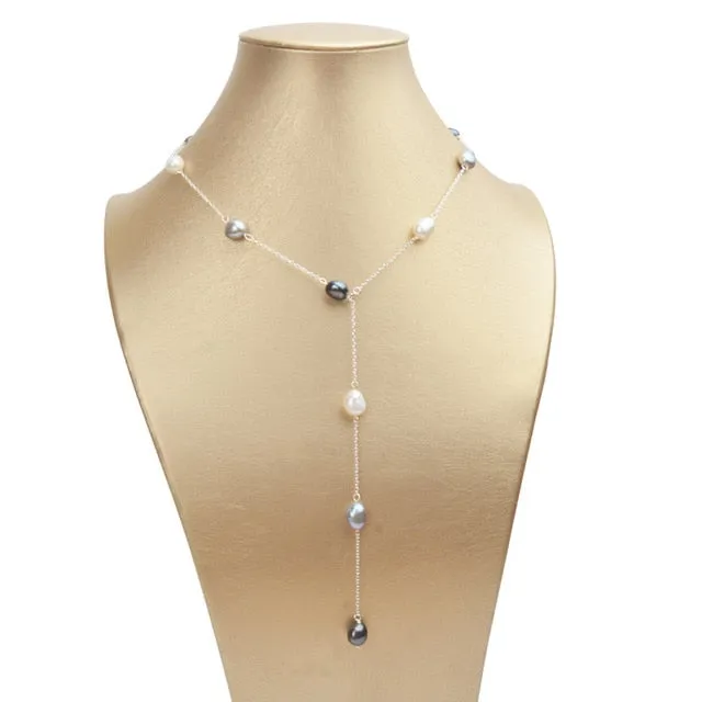 925 Sterling Silver freshwater Pearl Necklace