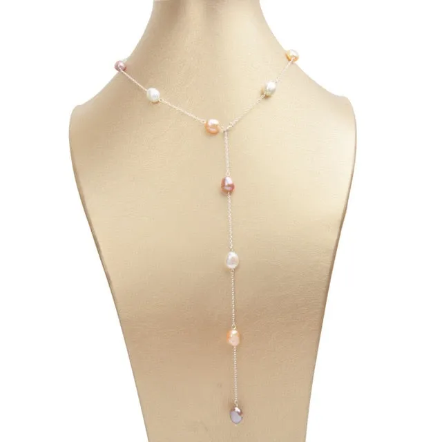 925 Sterling Silver freshwater Pearl Necklace