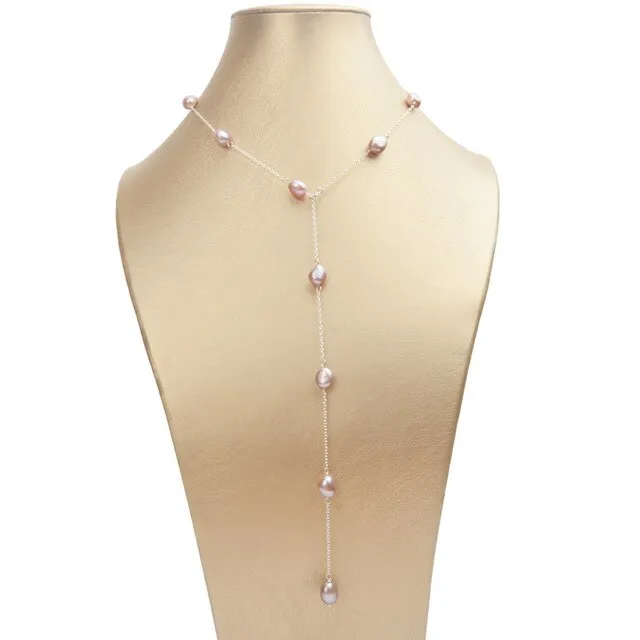 925 Sterling Silver freshwater Pearl Necklace