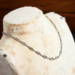 A Fine French Silver Paste Riviere Necklace