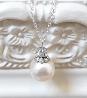 Antique Silver Embellished Pendant Necklace