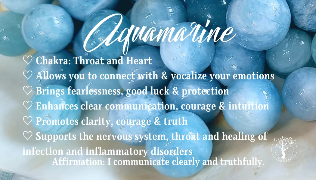 Aquamarine Heart Bracelet for Calm Communication and Tranquility