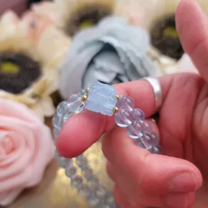 Aquamarine Lucky Bunny Bracelet for Calm Communication