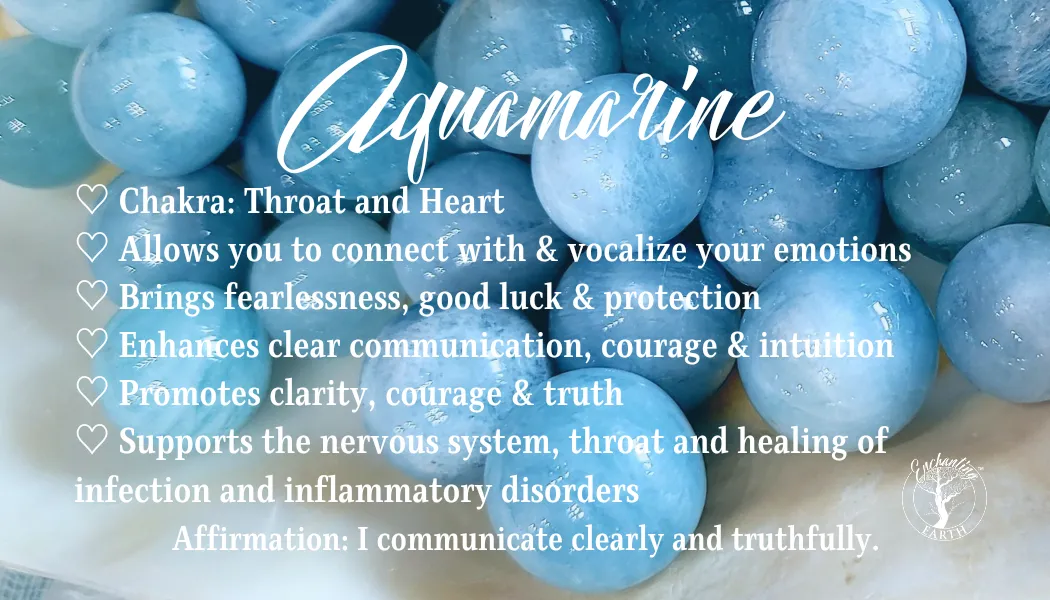 Aquamarine With Black Mica (AA Grade) Bracelet for Calm Communication