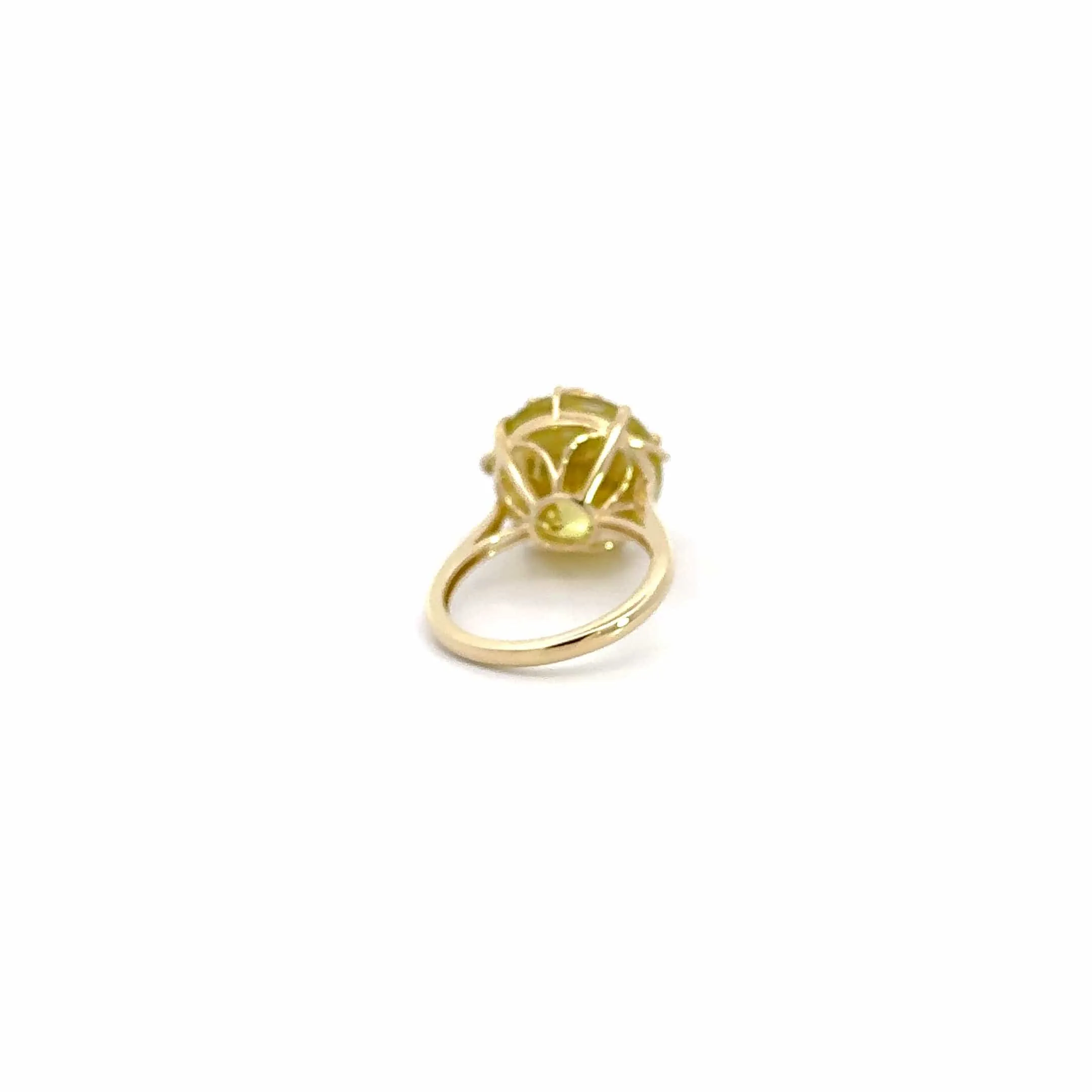 Baikalla™ 14k Yellow Gold Natural Peridot AAA & Citrine Ring