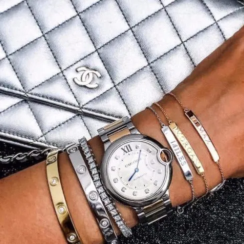 Bar Engraved Nameplate Bracelet