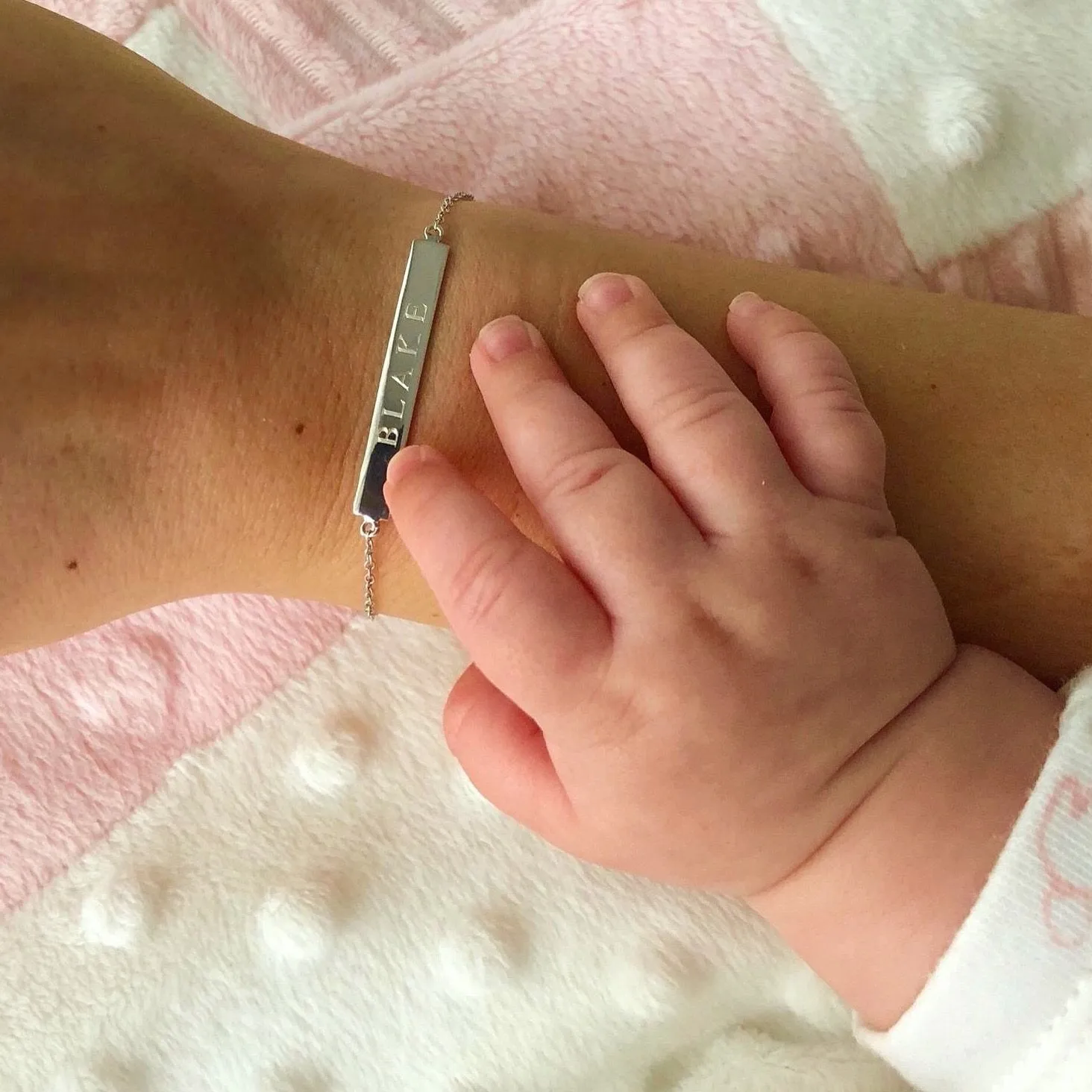 Bar Engraved Nameplate Bracelet