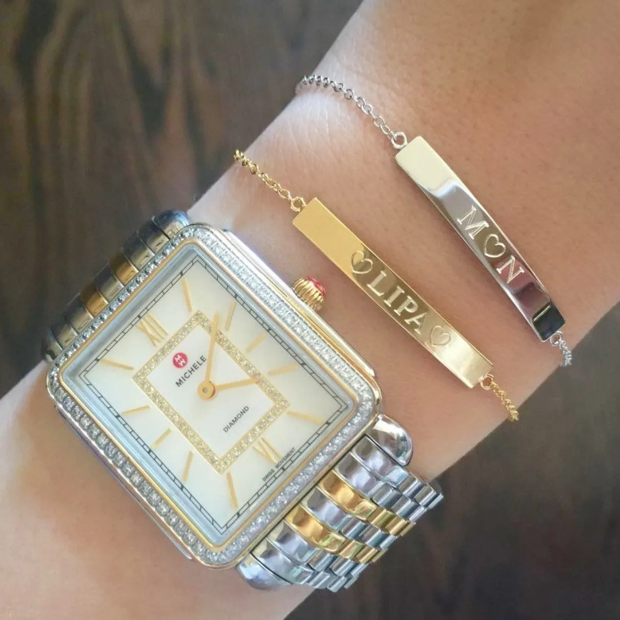 Bar Engraved Nameplate Bracelet