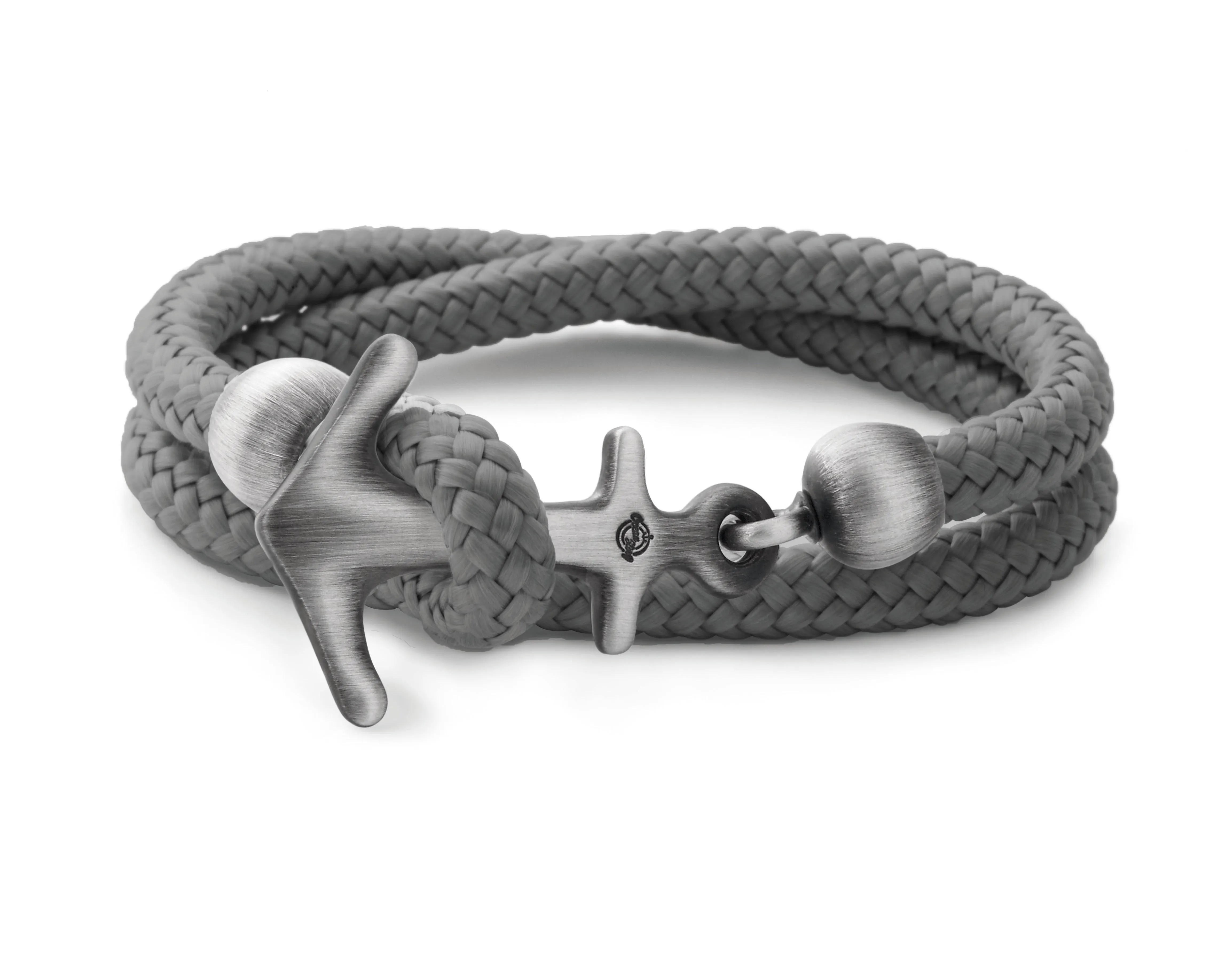 Big Anchor Bracelet in Sterling Silver Black