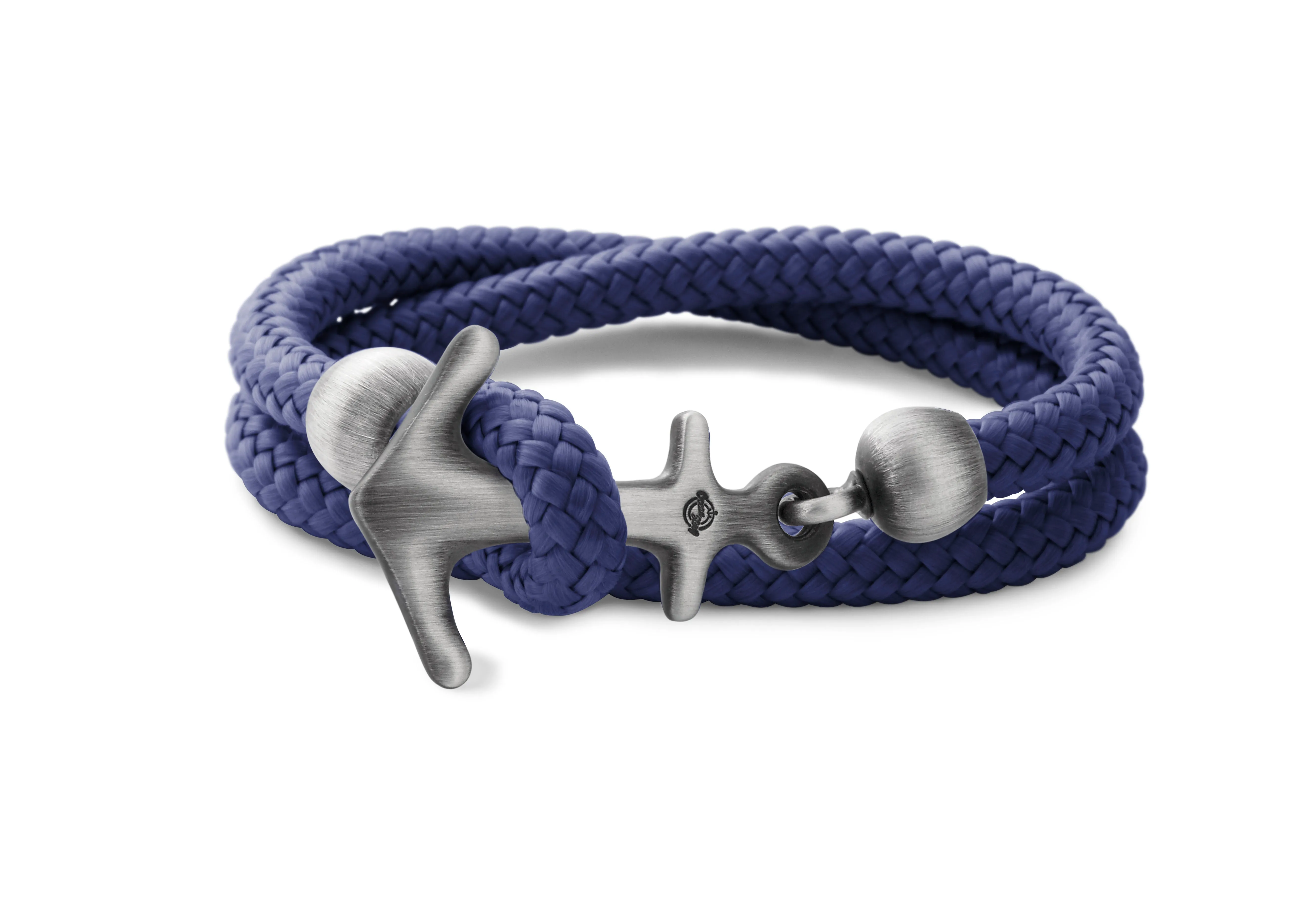 Big Anchor Bracelet in Sterling Silver Black