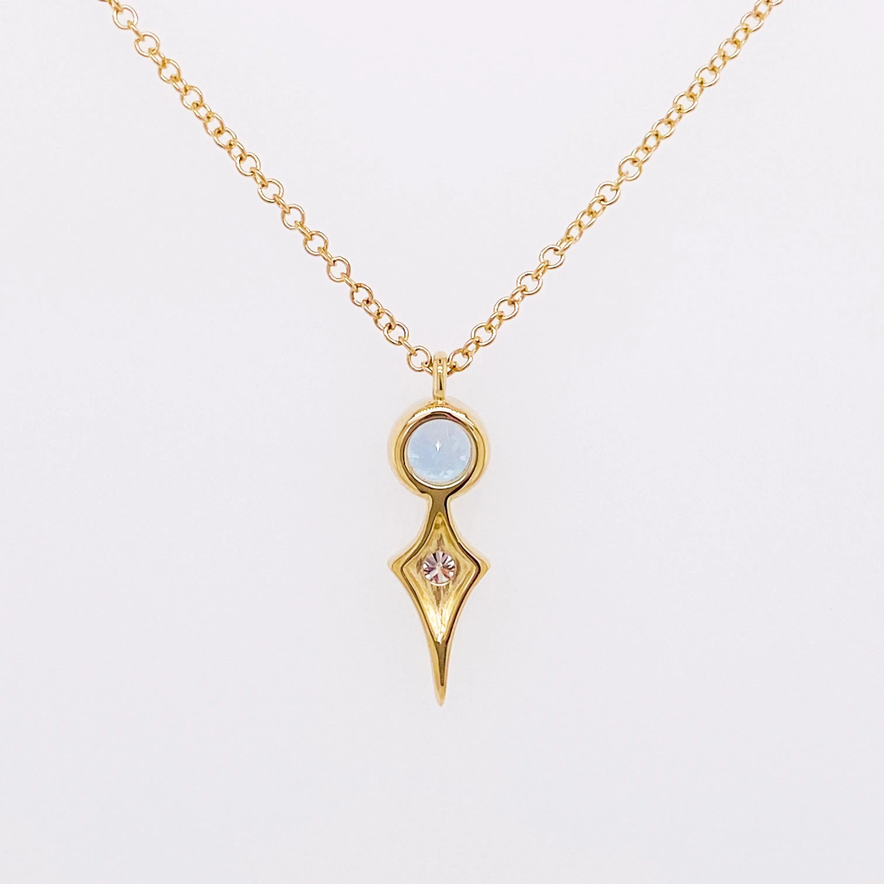 Blue Topaz & Diamond Necklace