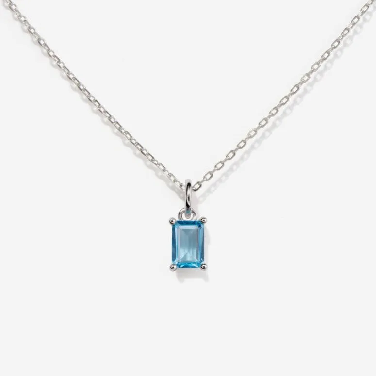 Blue Topaz Silver Necklace