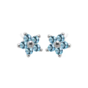 Blue Topaz Stars Earrings