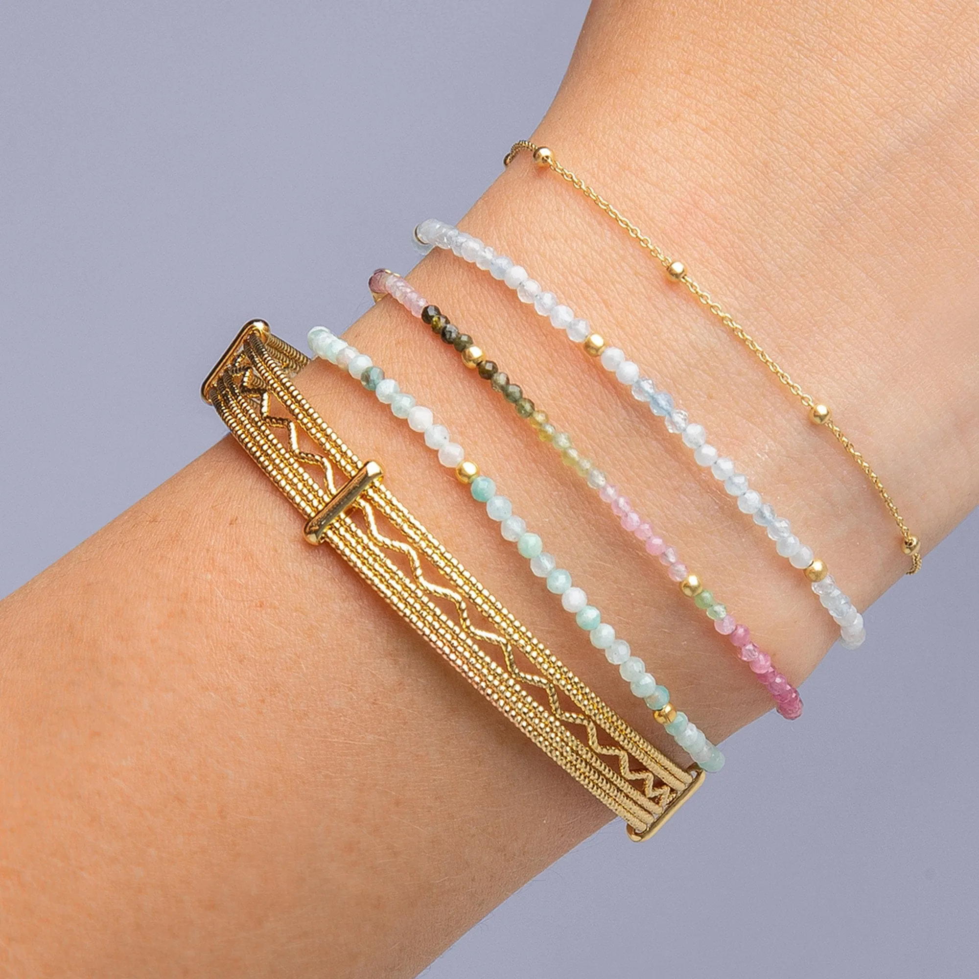 Bracelet Aquamarine Gold