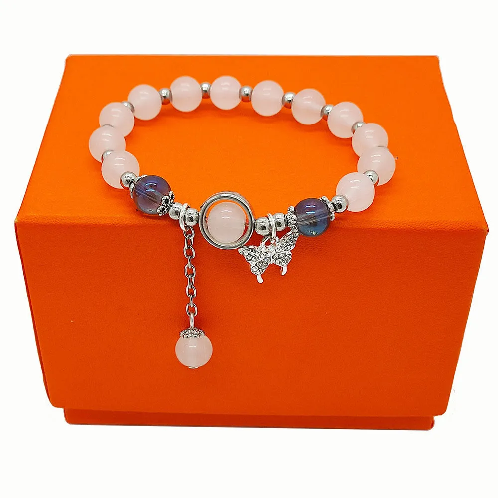 Bracelet Butterfly Special-interest Design Aquamarine Gray Moonlight