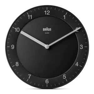 Braun Classic 20cm Black Wall Clock BC06B