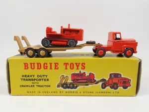 Budgie Toys Heavy Duty Transporter & Crawler Tractor, Very Near Mint/Boxed!