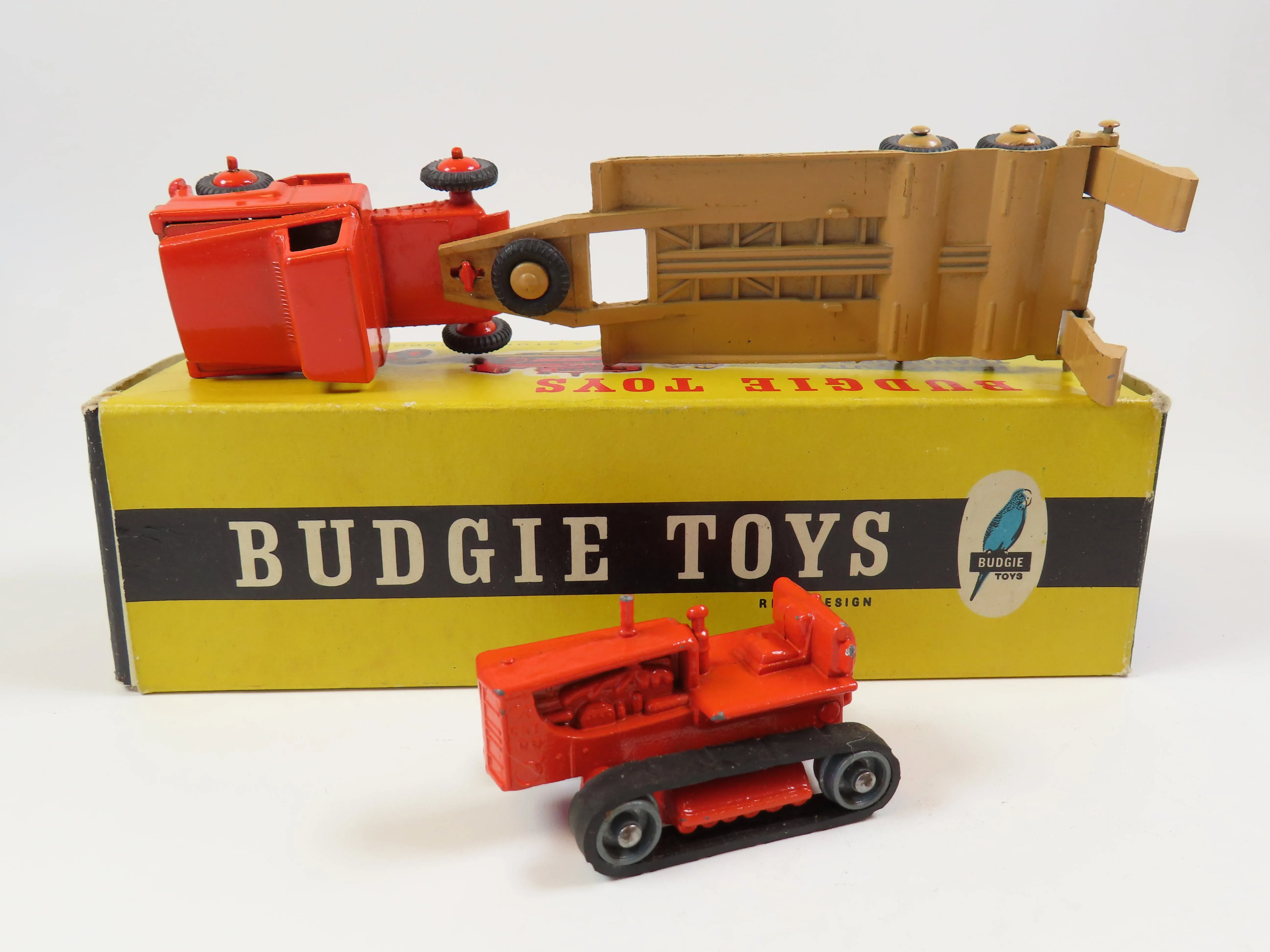 Budgie Toys Heavy Duty Transporter & Crawler Tractor, Very Near Mint/Boxed!