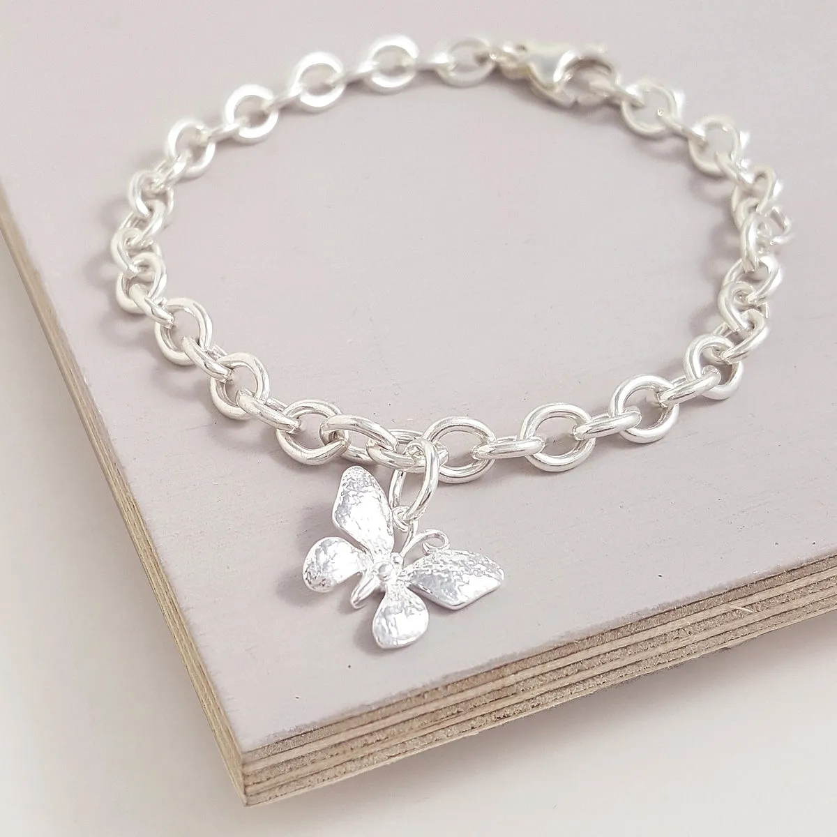 Butterfly Silver Charm