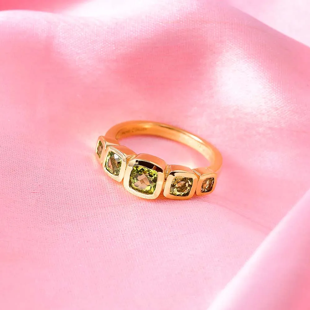 Candy Peridot 5 Stone Ring