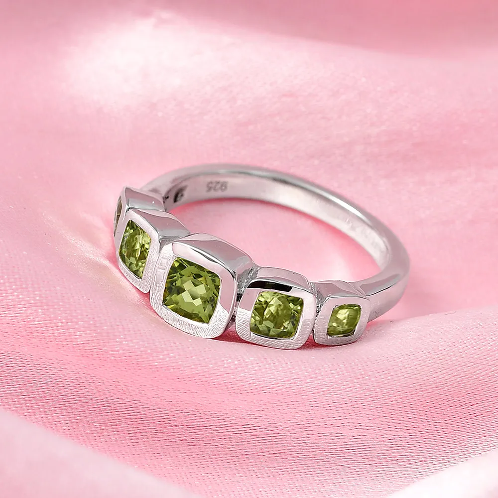 Candy Peridot 5 Stone Ring