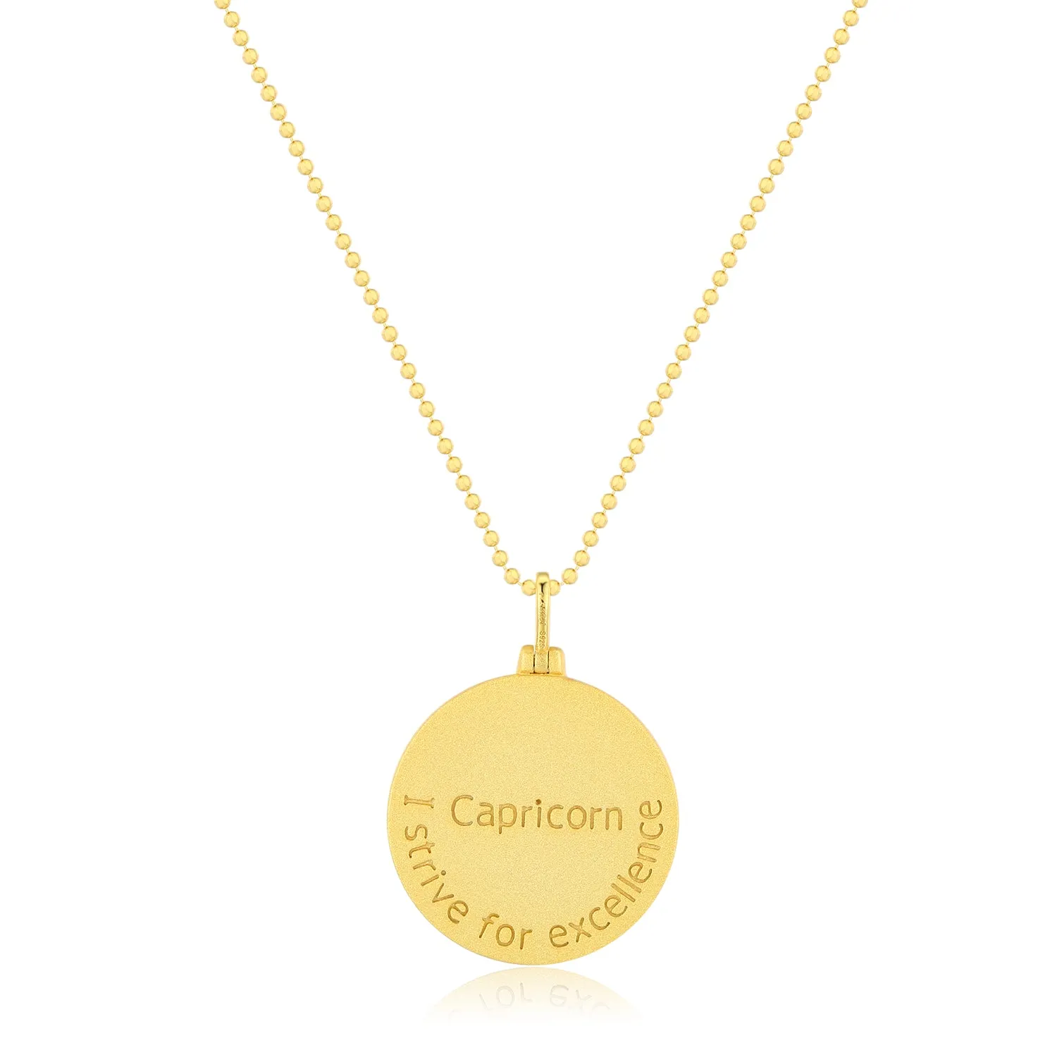Capricorn Zodiac Mantra Necklace