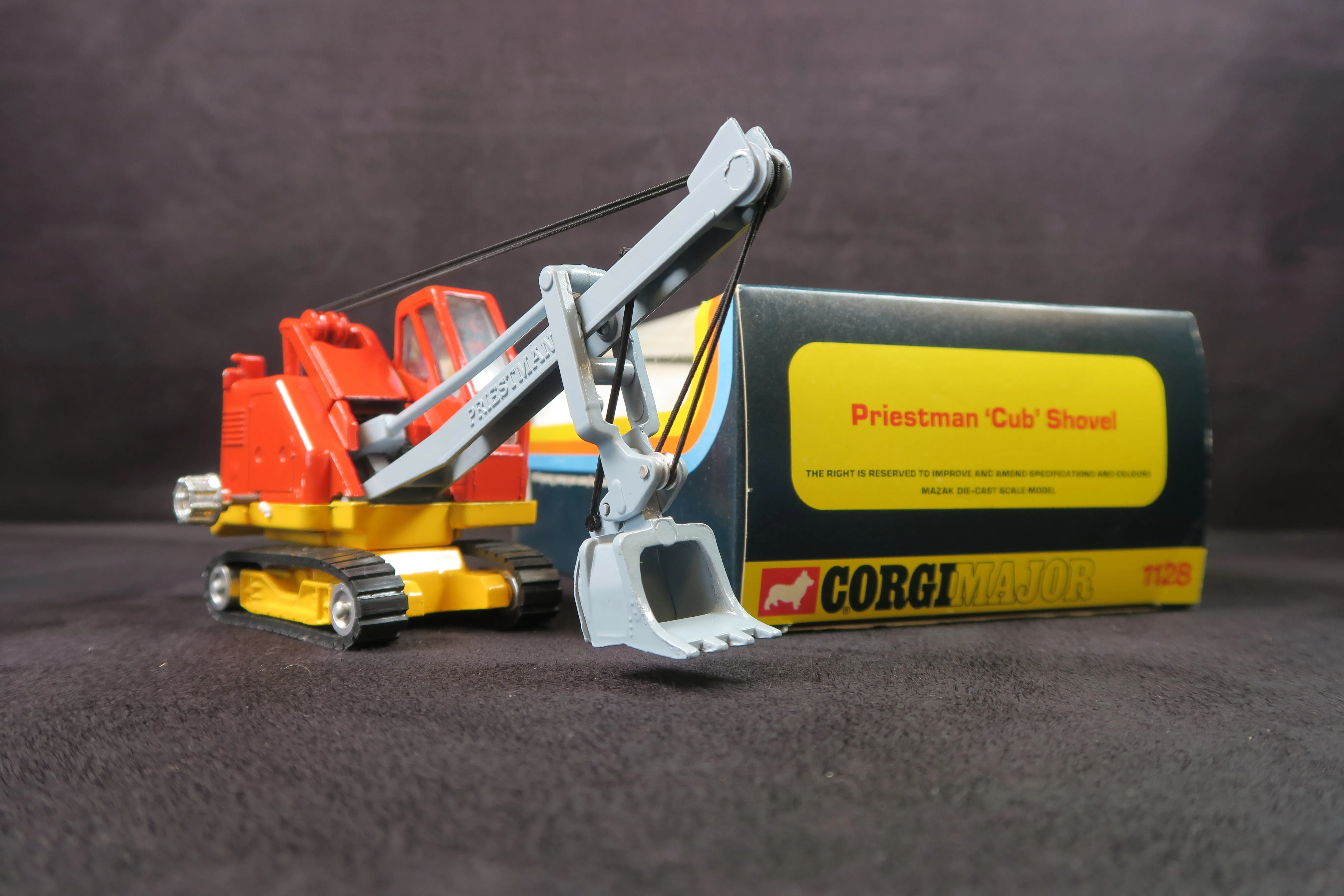 Corgi Major 1128 Priestman 'Cub' Shovel, Very Near Mint/Boxed!