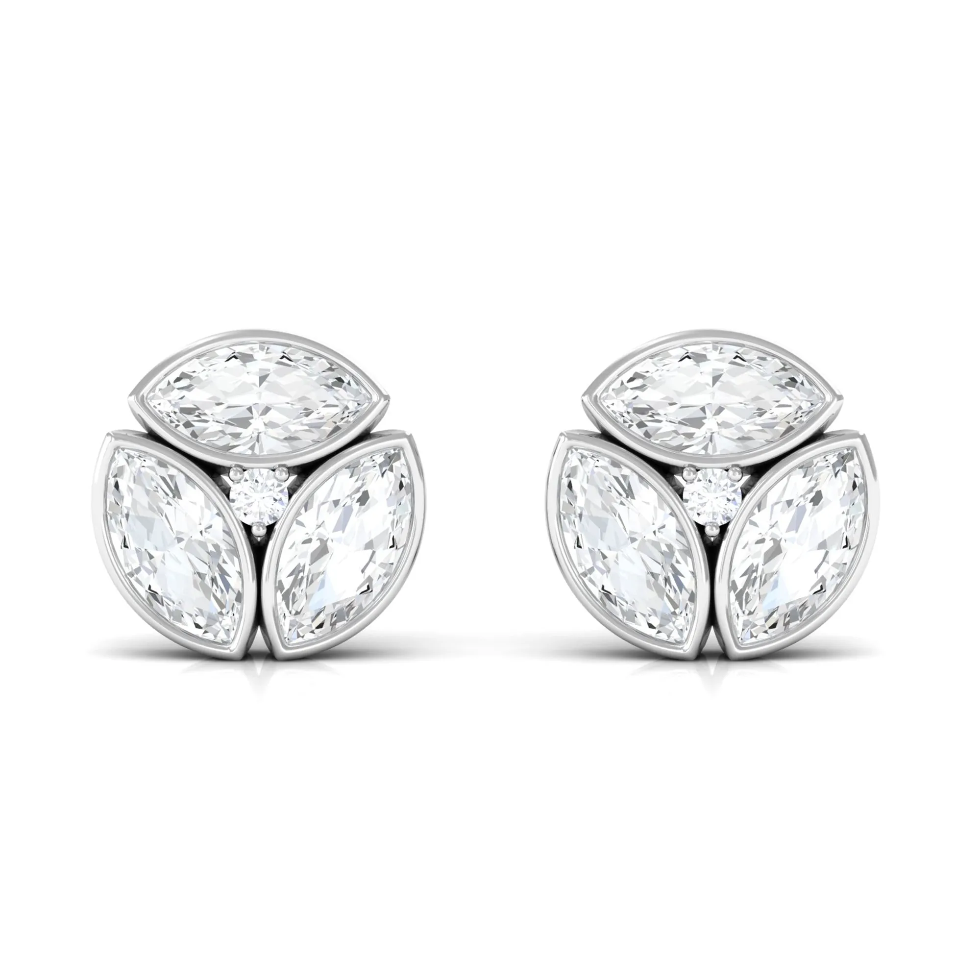 Dainty Zircon Screw Back Stud Earrings