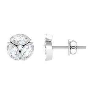 Dainty Zircon Screw Back Stud Earrings