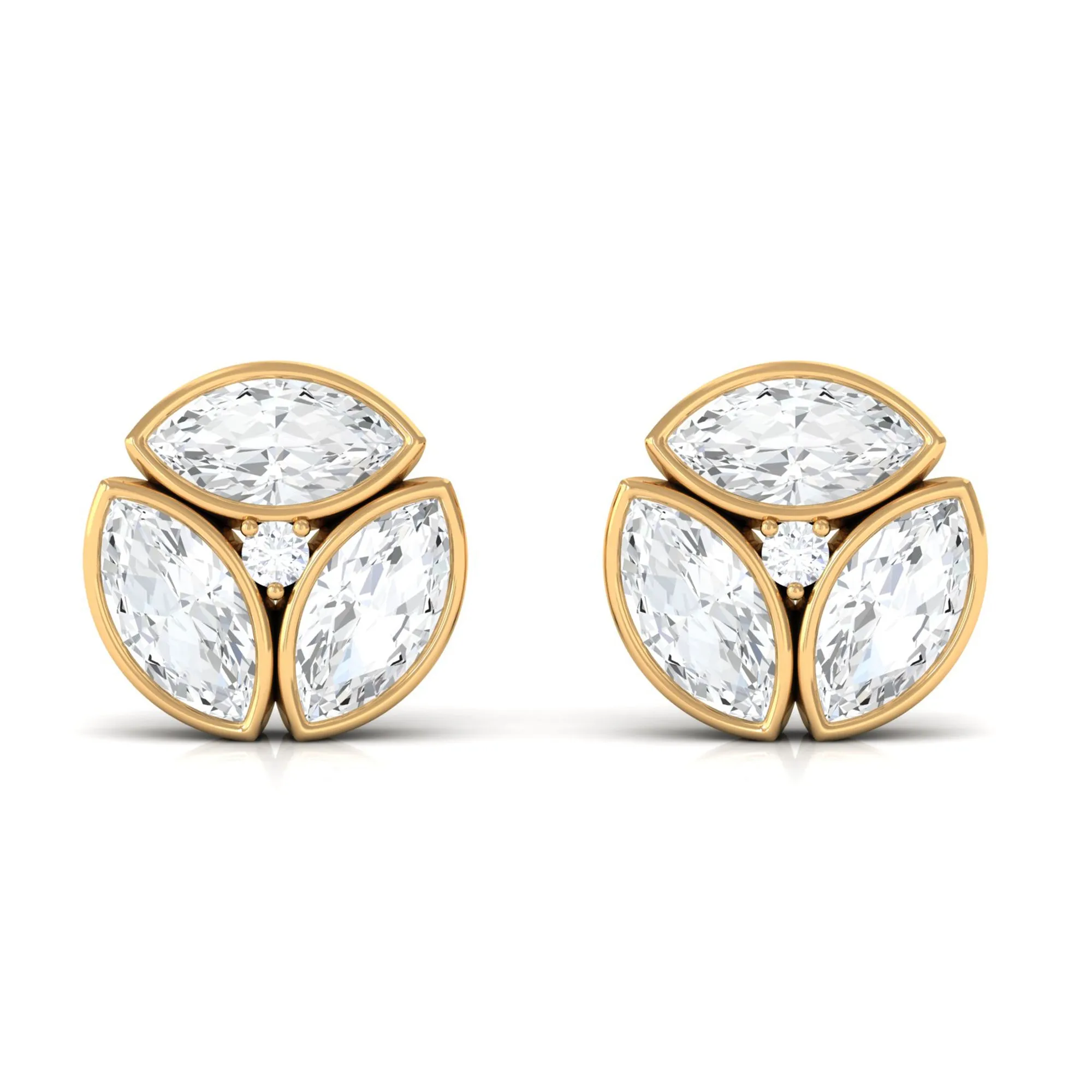 Dainty Zircon Screw Back Stud Earrings
