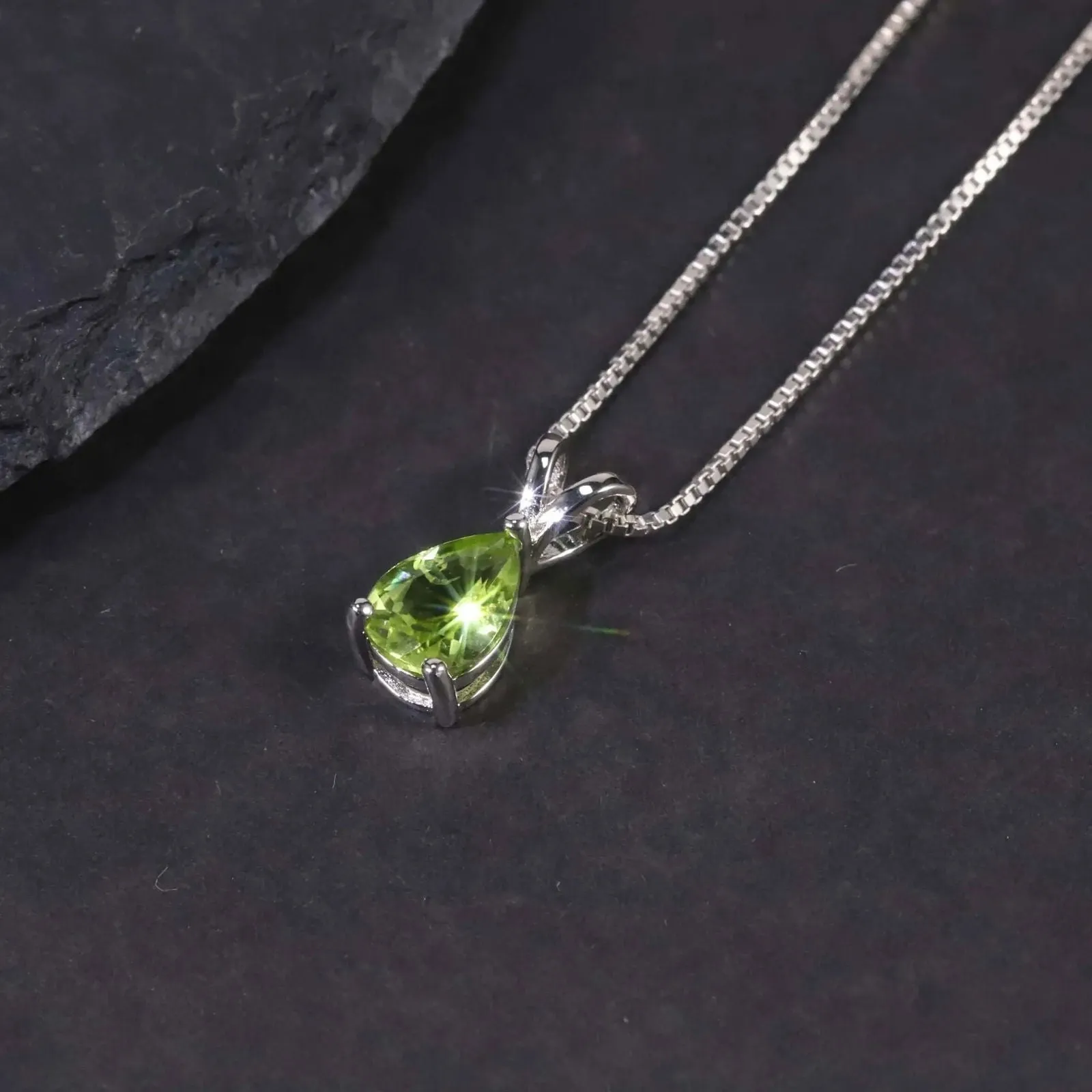 Dazzling Pear Peridot Pendant: The Ultimate August Birthstone | Irosk ®