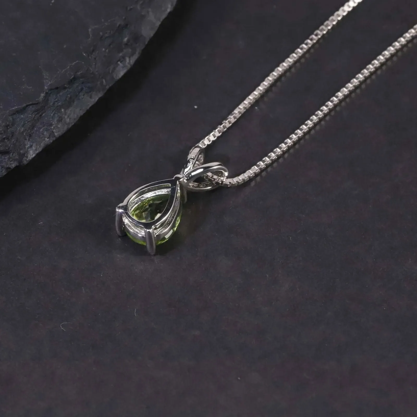 Dazzling Pear Peridot Pendant: The Ultimate August Birthstone | Irosk ®