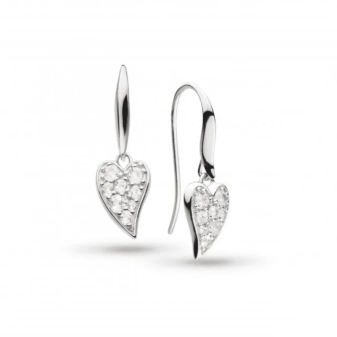 Desire Precious White Topaz Heart Drop Earrings 50507WT