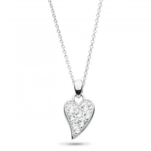 Desire Precious White Topaz Small Heart 17" Necklace 90505WT